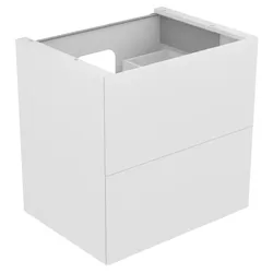 edition 11 waschtischunterbau mit 2 auszügen 700 x 700 x 535 mm trüffel/glas trüffel