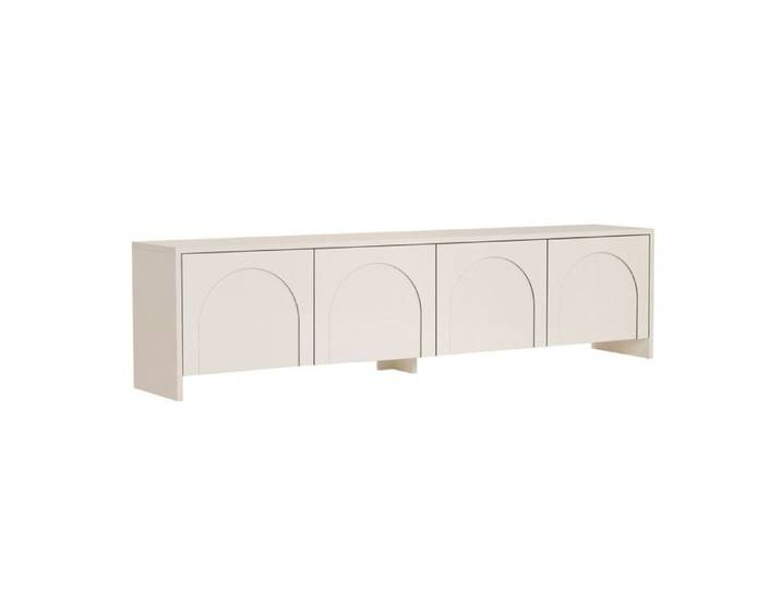 Meuble TV en bois  Aurelia  - 180 x 32 x 45 cm - Crème