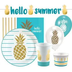 Ananas Partyset 63-teilig