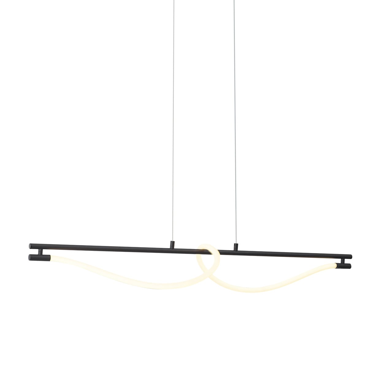 Qazqa Moderne Hanglamp Zwart met LED en Dimfunctie
