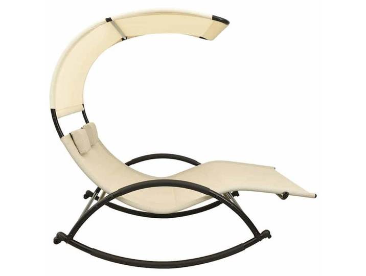Soldes d'automne Crème Chaise/Meuble d'extérieur COCO - Chaise longue - double avec auvent Textilène - crème - 2376952019152