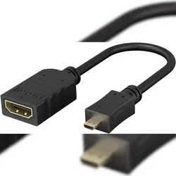 Goobay 58683 Micro HDMITM / HDMITM-Adapter HDMITM Micro-Stecker (Typ D) > HDMITM-Buchse (Typ A)