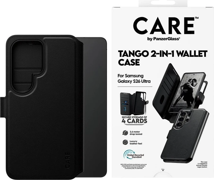 PanzerGlass CARE Hülle Samsung Galaxy S26 Ultra Tango 2in1 Wallet Qi