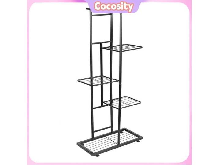Cocosity support pour jardinière Présentoir à 5 niveaux pour Pots de fleurs support pour plantes échelle jardin Gris foncé
