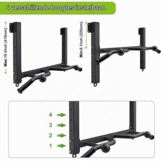 Verstellbare Deckenhalterung für Langhantel - Höhenverstellung von 8-16 Zoll - Tragfähigkeit: 400 Lbs - Metall - Für Krafttraining und Heimfitnessgeräte