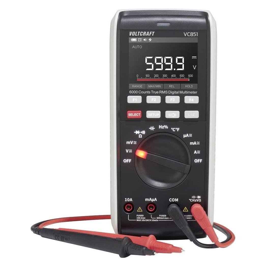 Voltcraft VC851 Digital Multimeter (CAT III 1000V, CAT IV 600V, Hand-Multimeter) (VC-12884325)