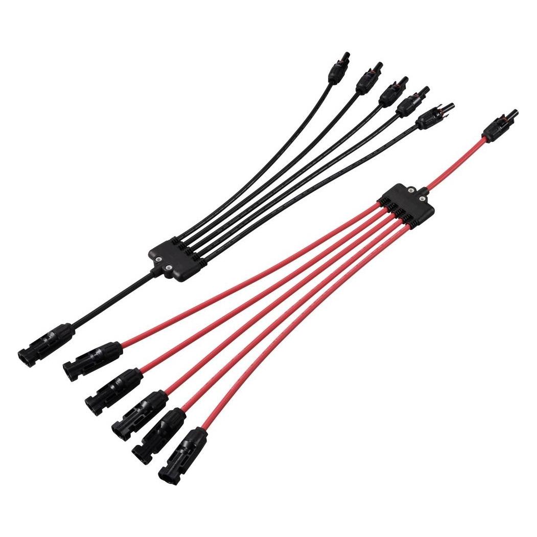 Tru Components Je 1x Verteiler Y Solarstecker Stecker auf 5x Buchse + Buchse auf 5x Stecker TC- (Solarstecker) (TC-12195668)
