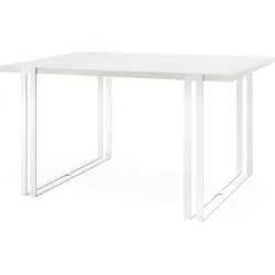 ESSTISCH Lilo rechteckig ausziehbar, Weiß 120-220/80/76 cm