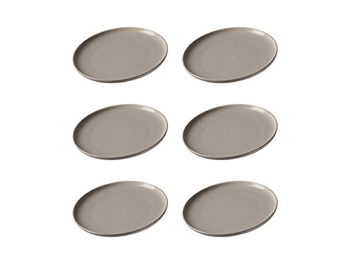 Ritzenhoff & Breker Frühstücksteller Jasper, 6er Set, Taupe, ø 19 cm, Dessertteller aus Steinzeug, Mattglasur & Soft-Touch-Haptik