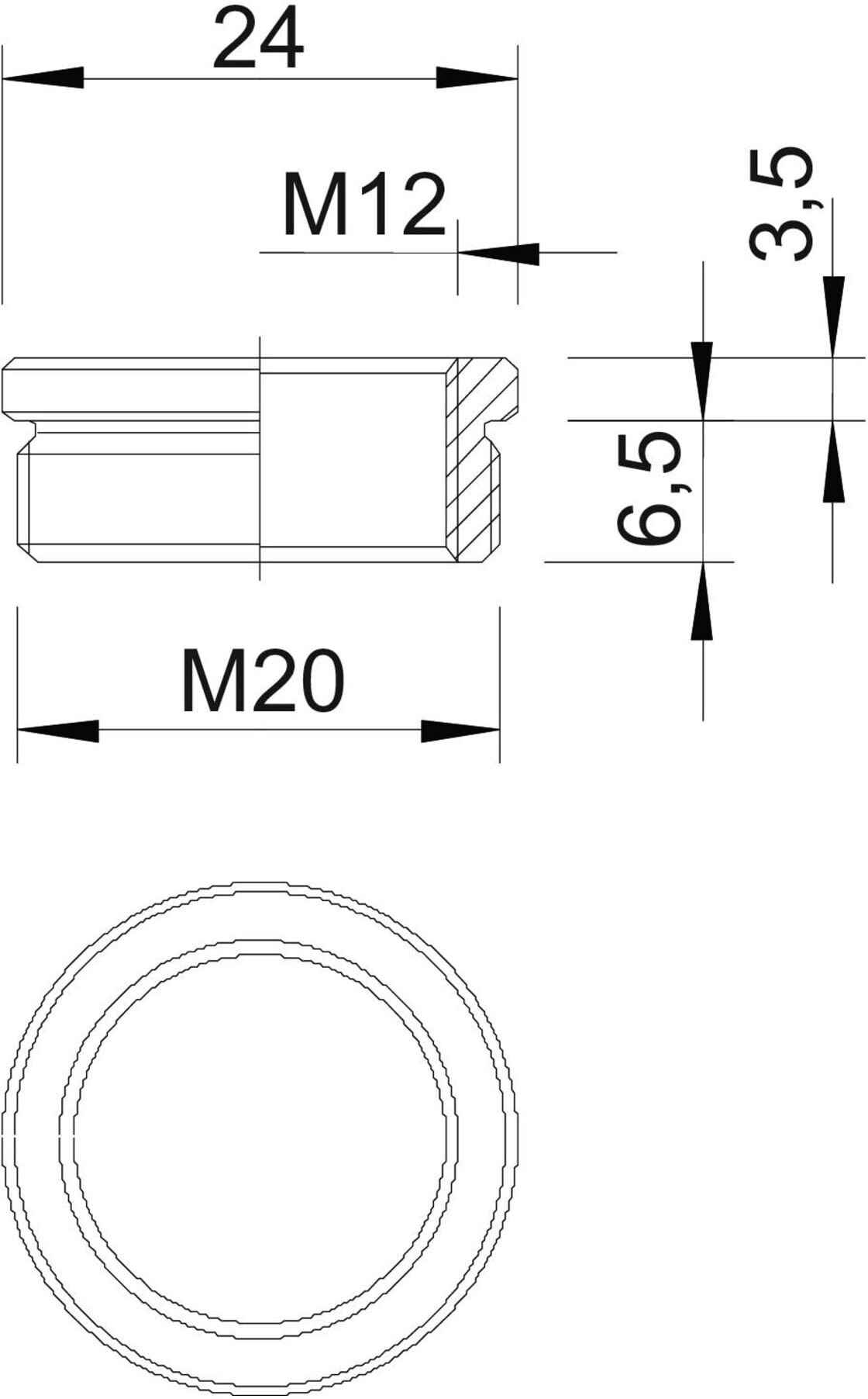 OBO Bettermann Ms-Reduktion M20-M12 vernickelt 167 R MS M20-12 (2089513)