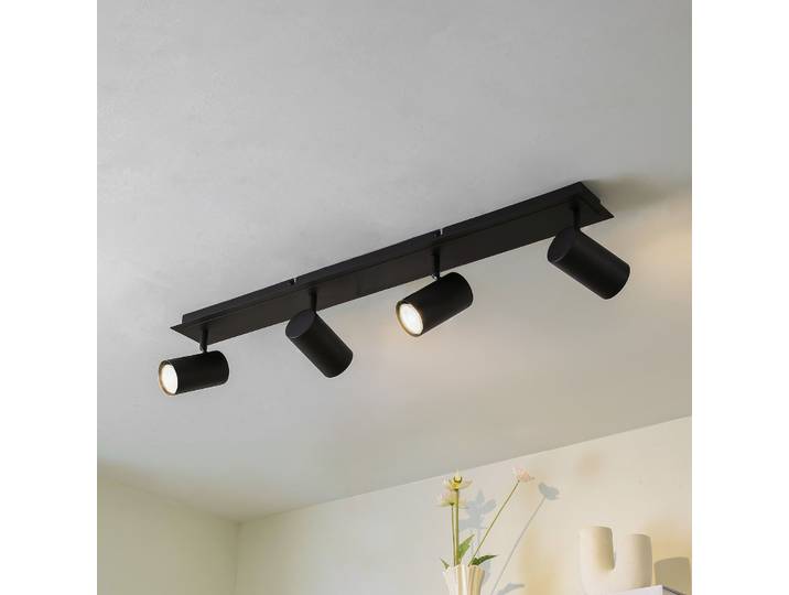 Joffrey 4 Plafondlamp L80 Black - Lindby - Woonkamer - Modern - Metaal - Meerdere lampen