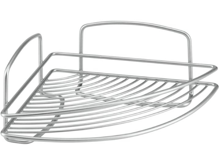 Metaltex - Onda Badkamerrek Hoekplank – 22x22x11 cm – Zilver – Metaal Polytherm coating – 5 Jaar Garantie