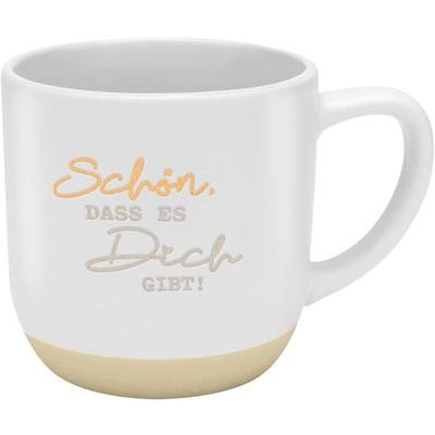 GRUSS & CO Tasse rund graviert, Motiv 'Schön, dass es dich gibt'
