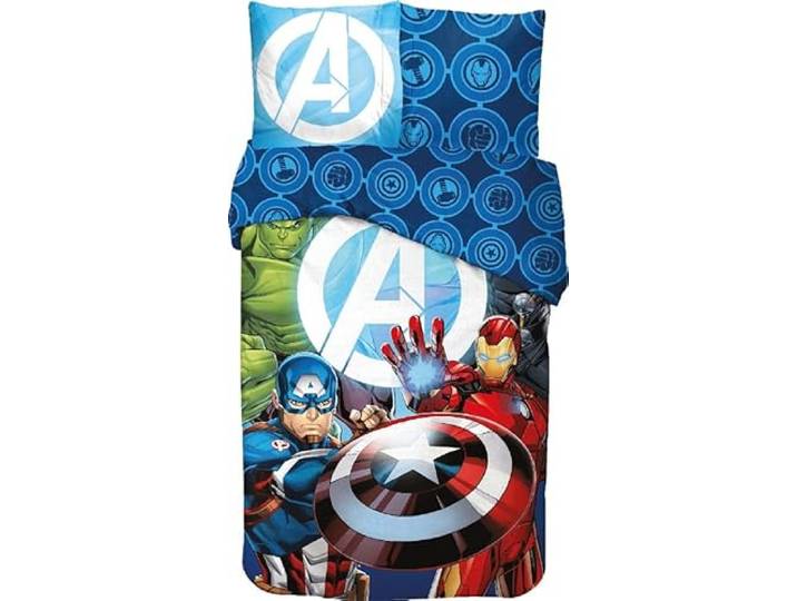 arlis Beddengoed in Avengers, 1 dekbedovertrek + 1 kussensloop, 100% katoen (beddengoed, Avengers, 140 x 200 cm)
