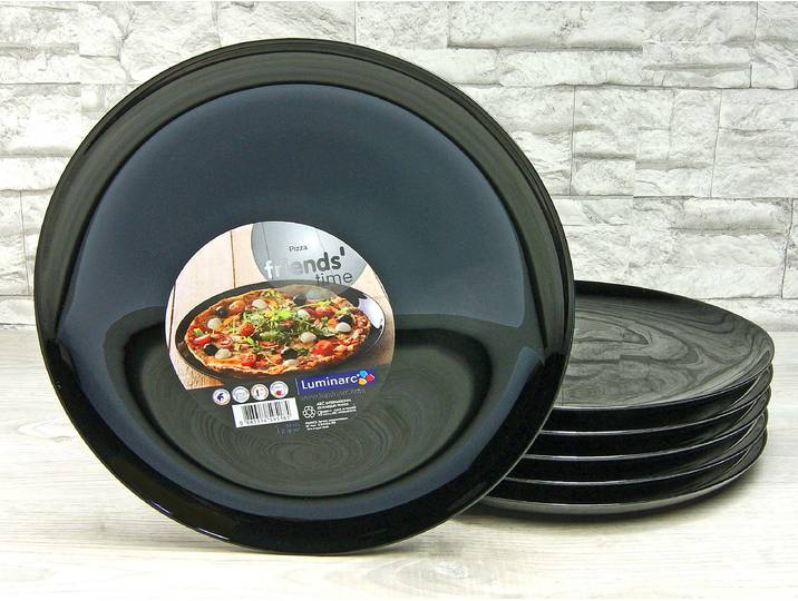 Assiette à pizza Italian Party 35 x 9 x 35cm Noir