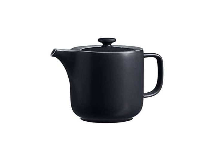 Ritzenhoff & Breker Kanne Jasper, Steinzeug, 1,4 Liter, Teekanne/Kaffeekanne in moderner Trendfarbe, Mattglasur & Soft-Touch-Haptik, Schwarz
