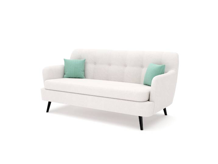 Sofa Bouclé LIA 3-Sitzer creme