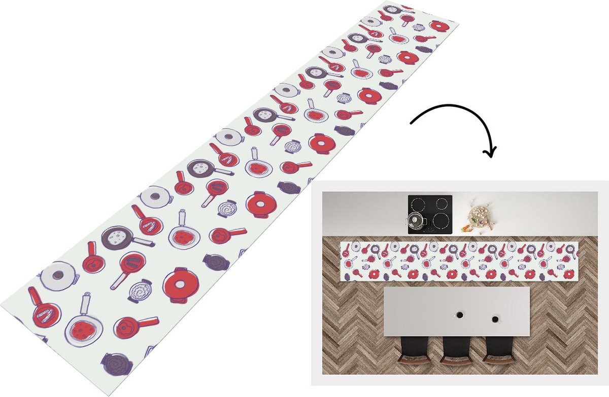 KitchenYeah Keukenloper van Vinyl, Rechthoekig