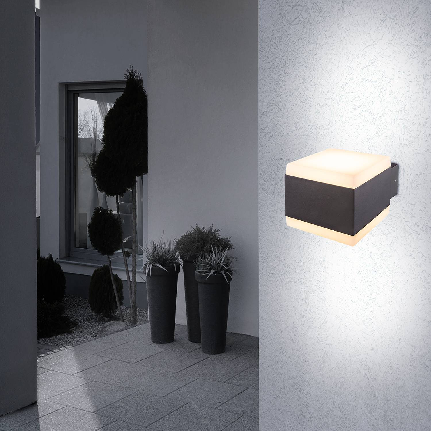 Globo Lighting LED wandlamp Step grijs