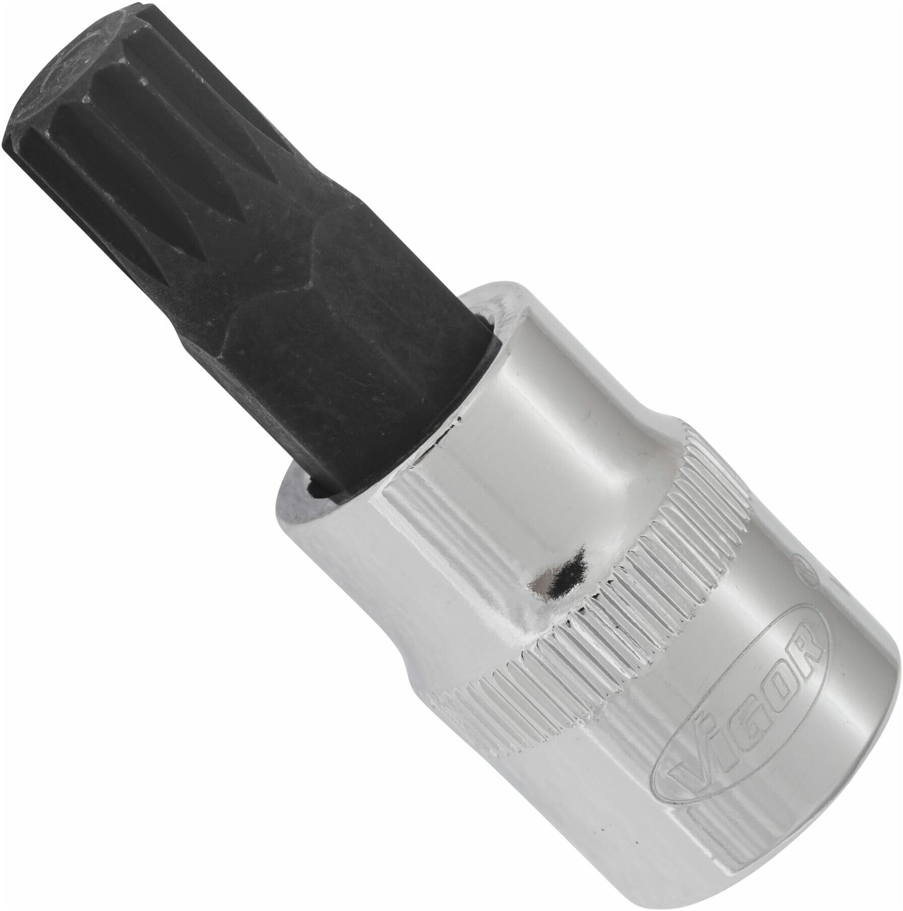 VIGOR 3/8 Zoll Innenvielzahn-Schraubendreher-Einsatz M 12, 48 mm V6111)