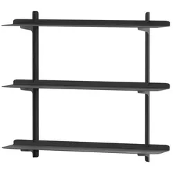 Metallbude Wandregal Linara Stahl Schwarz