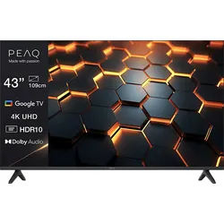 PEAQ PTV 43GU-5025T Google UHD TV (Flat, 43 Zoll / 108 cm, 4K, SMART TV)