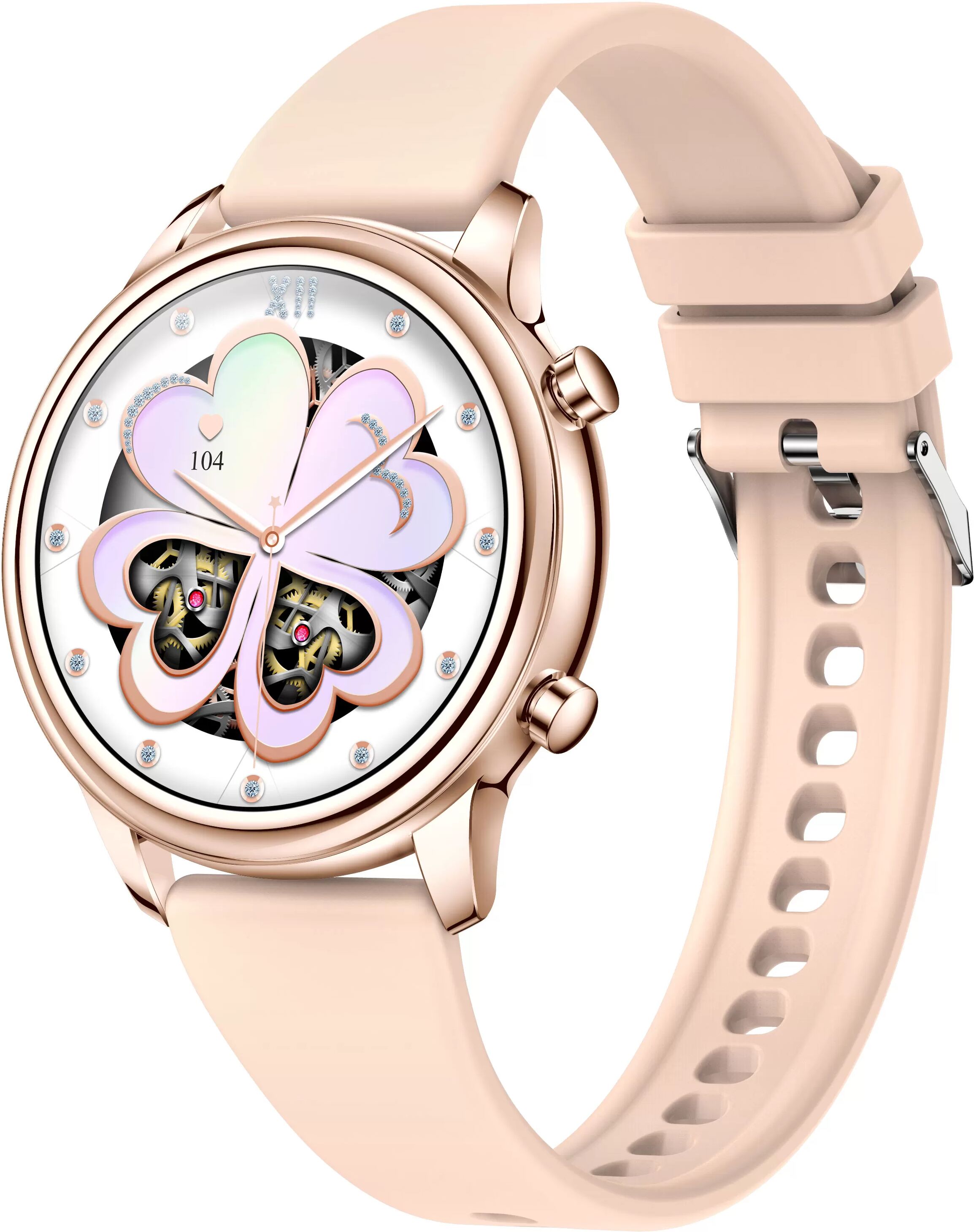INF Smartwatch mit Fitness-Tracker und erweiterter Gesundheitsüberwachung Rosa