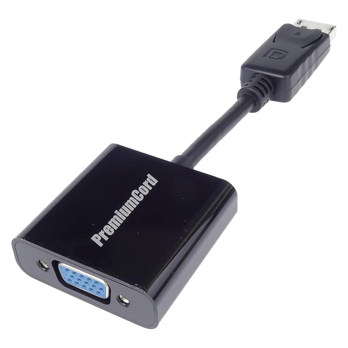 PremiumCord KPORTAD05 video cable adapter DisplayPort (M) VGA (F) Black (DisplayPort, VGA) (KPORTAD05)