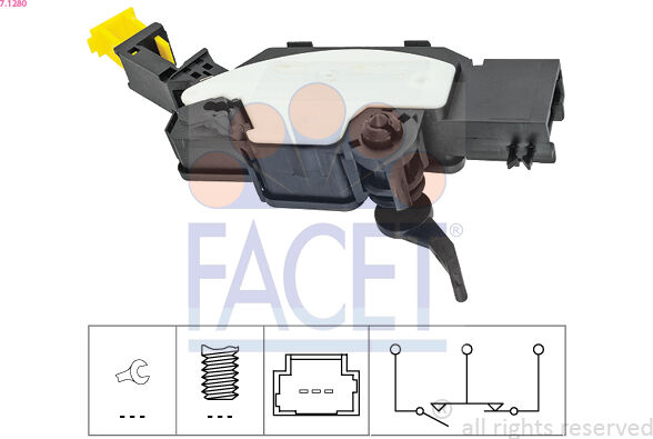 Facet Pedalwegsensor, Kupplungspedal 7.1280 Für Peugeot Opel Abarth Gm Jeep