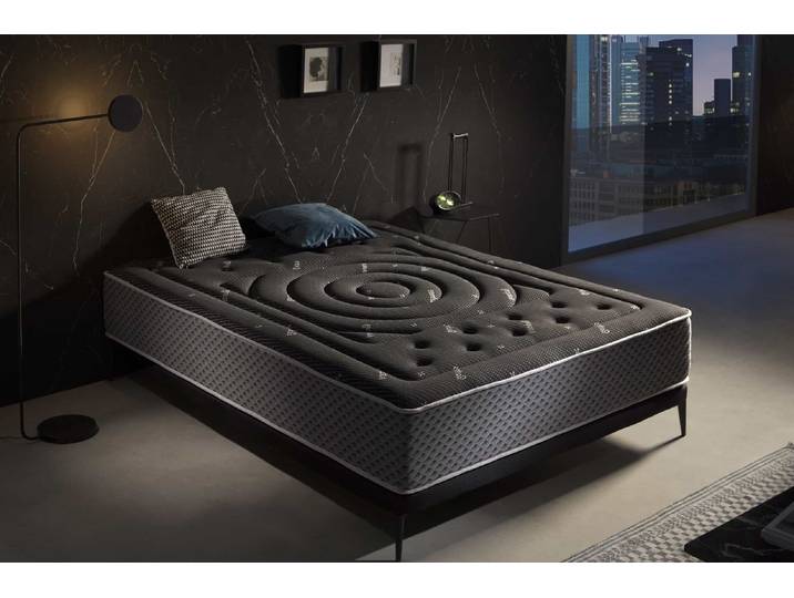 Moonia - Matelas Premium Noir Multizone\, 27cm\, 160x190cm