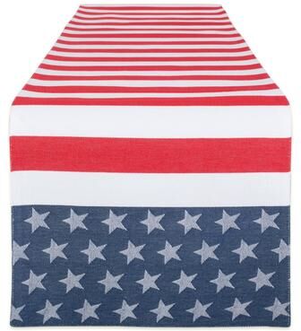 "DII Stars & Stripes Kitchen Textiles, 14x72"", Stars & Stripes, 1 Piece - 14""x72"""
