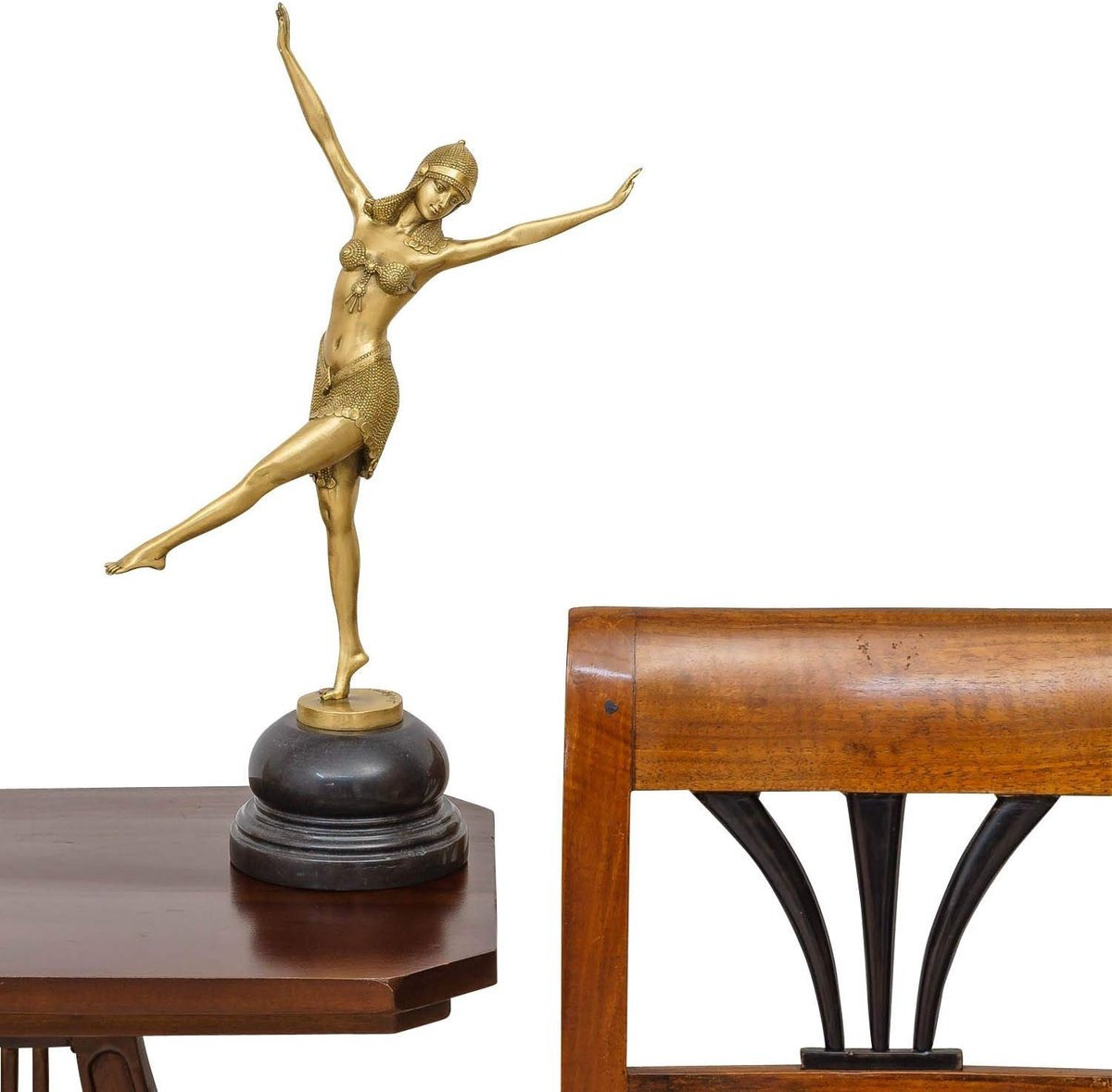 Handgemaakt bronzen sculptuur beeld - Antieke replica voor woonkamer decoratie - Hoogte: 45 cm