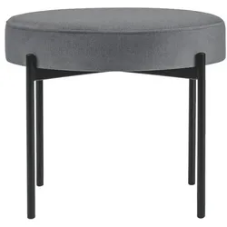 meet Runde Bank »Gaia« mit Stoffbezug grau, 57.5x45.5x57.5 cm