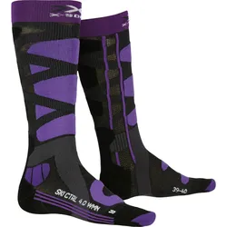 X-SOCKS Skisocken Control 4.0 Damen charcoal melange/purple 37-38