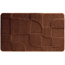 WECONhome Badteppich Davie nuss braun 55x65 cm