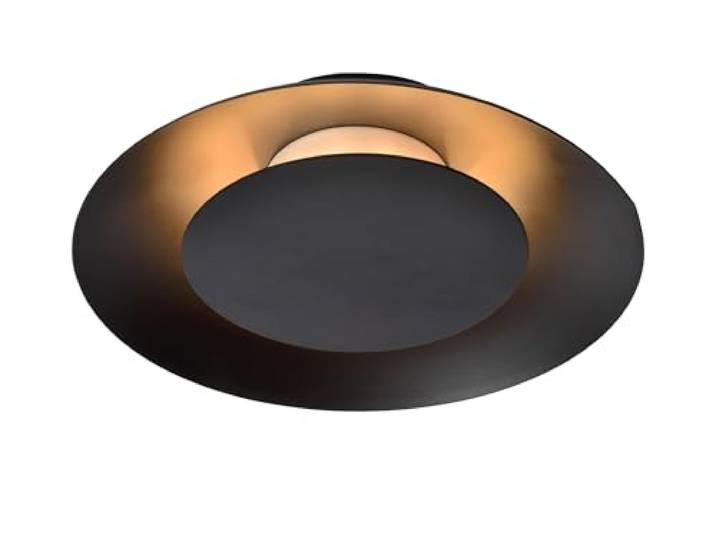 LUCIDE FOSKAL - Plafonnier - Ø 21\,5 cm - LED - 1x6W 2700K - Noir