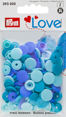 Prym Druckknöpfe "Color Snaps", blau color, 12,4 mm Ø, 30 Stück