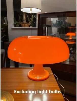 Inspire Select Italian Designer Mushroom LED Table Lamp, Modern Minimalist Bedside Light For Hotel Bedroom Living Room Desk Decor orange au