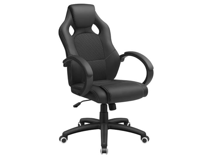 Fauteuil de bureau racing similicuir hauteur réglable noir