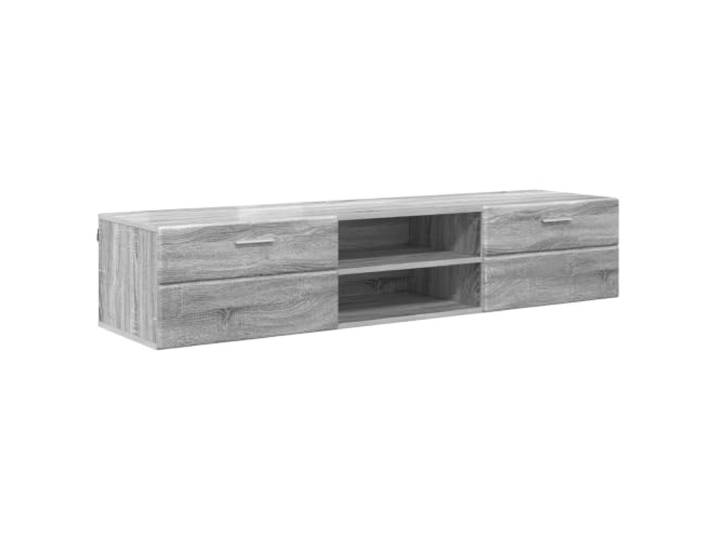 Sonoma Schrank 150 cm mit Schublade Grau Holzwerkstoff, Matt Finish, Für Modern Innenraum, Einfach zu halten