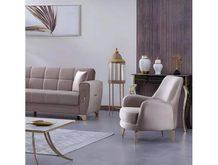 JVmoebel Sessel Eleganter grauer Polstersessel aus Textil für gemütlichen Komfort (Sessel), Made in Europa