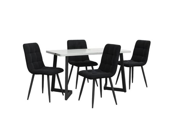 Table de salle à manger avec 4 chaises table de salle à manger rectangulaire table de cuisine moderne chaise de salle à manger en