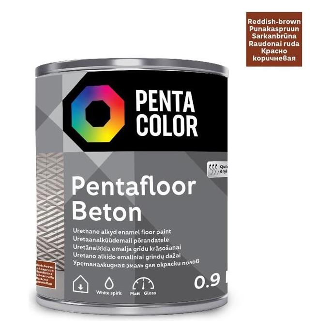 Pentacolor Paint Pentafloor Beton Red-Brown 0.9l (900 ml) (33033787)