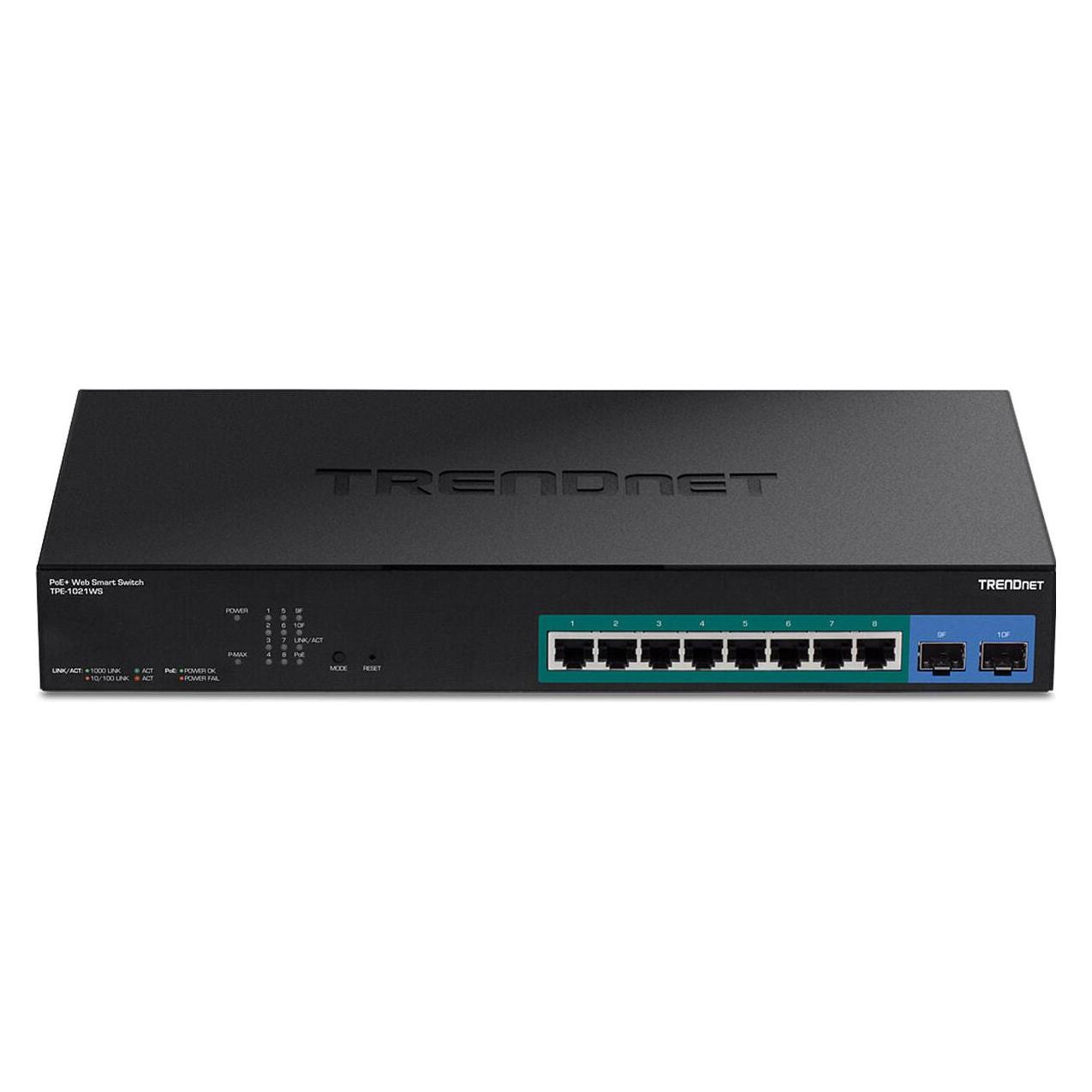 Trendnet 10-Port Gigabit Web Smart PoE+ Switch (10 Ports) (TPE-1021WS)
