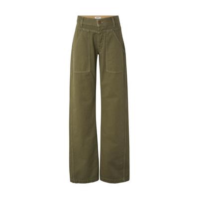 Boyfriend-Jeans REPLAY "Replay Hosen FP", Damen, Gr. 28, Normalgrößen, grün (military olive), 100% Baumwolle, unifarben, normal, Jeans