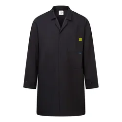 ESD Antistatik Kittel "AS10" - XL - schwarz