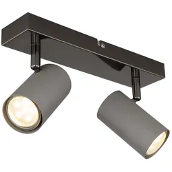Deckenstrahler Deckenlampe Spotleuchte beweglich Wohnzimmerlampe grau L 26 cm