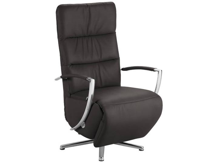 Cantus Relaxsessel, Mokka, Metall, Echtleder, Color-Finish-Leder, 64x112x80 cm, Fussart wählbar, Lederauswahl, Stoffauswahl, Relaxfunktion, Wohnzimmer, Sessel, Relaxsessel
