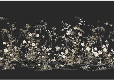 Ronald Redding Flowering Vine Chino Black Wall Mural