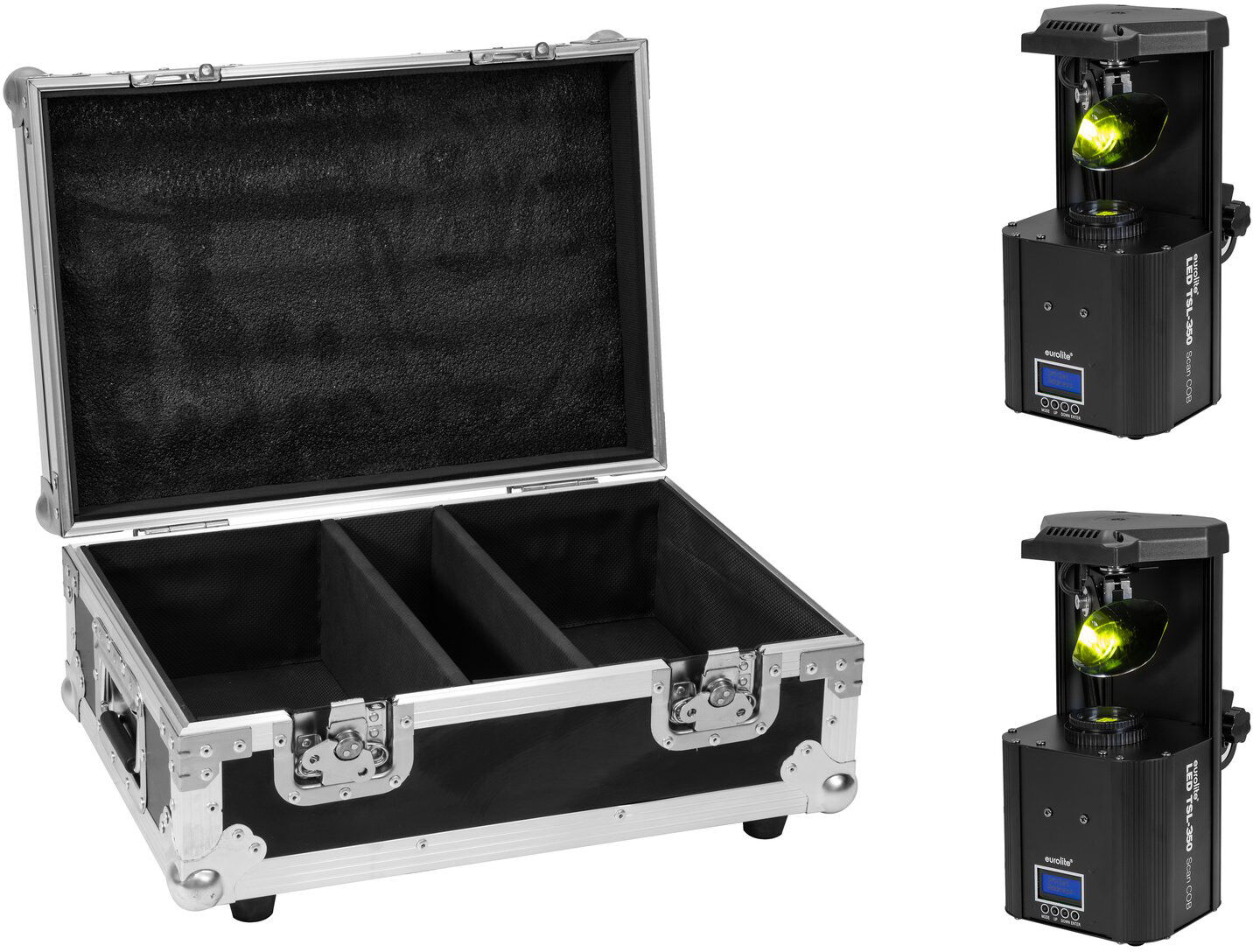 EuroLite Set 2x Led Tsl-350 Scan Cob + Case